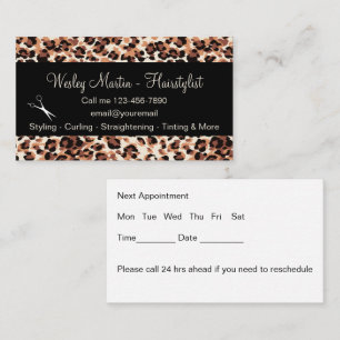 Trendy Haarstylist afspraakkaarten Visitekaartje