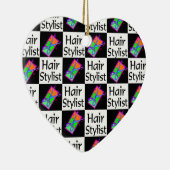 TRENDY HAARSTYLIST KERSTORNAMENT KERAMISCH ORNAMENT (Rechts)