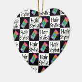 TRENDY HAARSTYLIST KERSTORNAMENT KERAMISCH ORNAMENT (Links)
