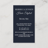 Trendy haarstylist Roze script kapper foto Visitekaartje (Achterkant)