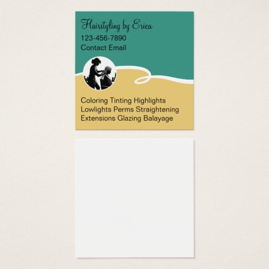 Trendy Haarstylist Unieke visitekaartjes (Voorkant /achterkant)