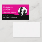 Trendy Haarstylist Visitekaartjes in roze (Voorkant / Achterkant)