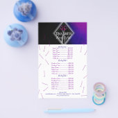 Trendy Hair Salon Modern Paars en Black Flyer (Enkel)