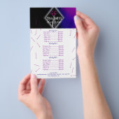 Trendy Hair Salon Modern Paars en Black Flyer (Hand)