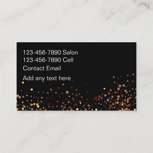 Trendy Hair Stylist Betaalbare Visitekaartjes (Achterkant)