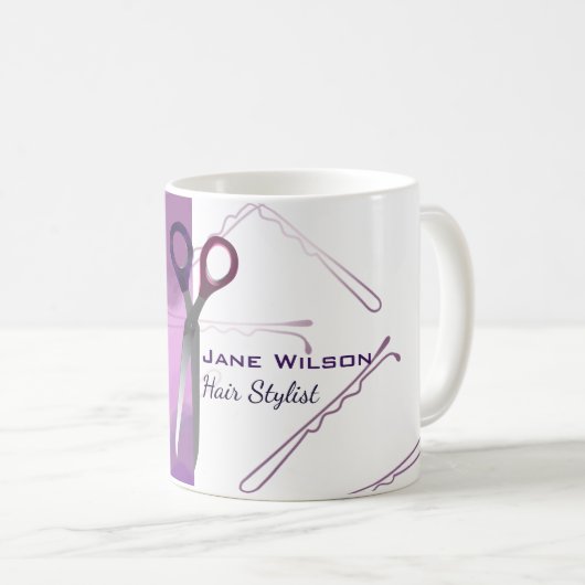 Trendy hair stylist mok (Voorkant rechts)