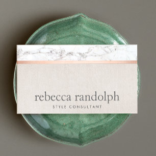 Trendy Hair Stylist Roos Gold Marble Beige Visitekaartje