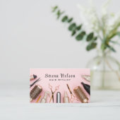 Trendy Hair stylist Salon Tools Beauty Visitekaartje (Staand voorkant)