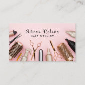 Trendy Hair stylist Salon Tools Beauty Visitekaartje (Voorkant)