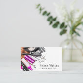 Trendy Hair stylist Salon Tools Beauty Visitekaartje (Staand voorkant)