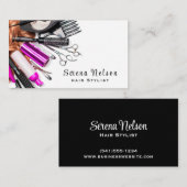 Trendy Hair stylist Salon Tools Beauty Visitekaartje (Voorkant / Achterkant)