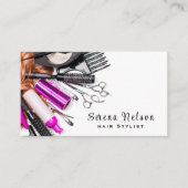 Trendy Hair stylist Salon Tools Beauty Visitekaartje (Voorkant)