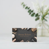 Trendy Hair stylist Salon Tools Beauty Visitekaartje (Staand voorkant)