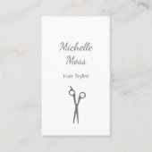 Trendy Hair Stylist Simple Scissors Visitekaartje (Voorkant)