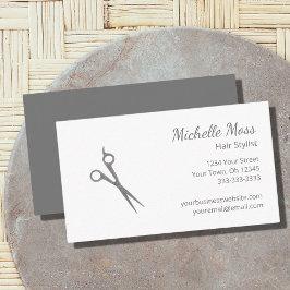 Trendy Hair Stylist Simple Scissors Visitekaartje