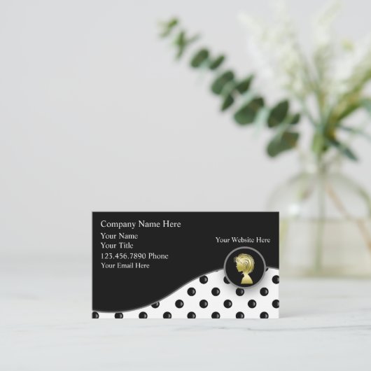 Trendy Hairdresser Visitekaartjes (Staand voorkant)
