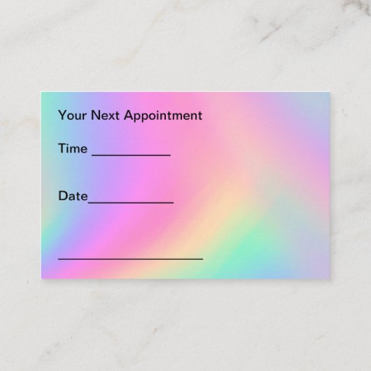 Trendy Hairstylist Appointment Business Cards Visitekaartje (Achterkant)