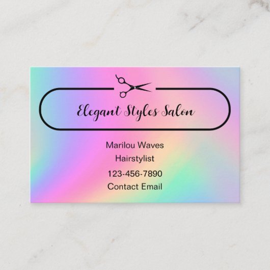 Trendy Hairstylist Appointment Business Cards Visitekaartje (Voorkant)