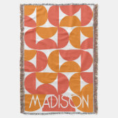 Trendy Half Moon Patroon met Naam Gepersonaliseerd Deken (Voorkant Verticaal)