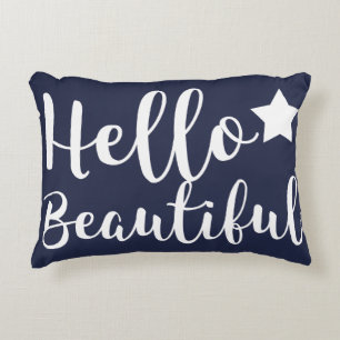 Trendy Hallo Beauful Hand Lettering Decoratief Kussen