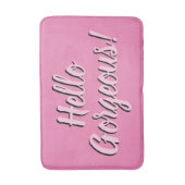 Trendy Hallo Gorheerlijke Girly Pink Badmat (Voorkant Verticaal)