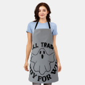 Trendy Halloween Boo Ghost Quote All-Over Print Schort (Gedragen)