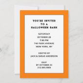 Trendy Halloween-feest uitnodigingen (Achterkant)
