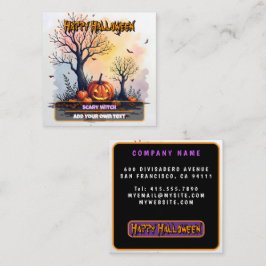 Trendy Halloween Griezelen Cute Collectie Vierkante Visitekaartje