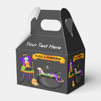 Trendy Halloween Heks Cauldron Gable Favor Box Bedankdoosjes