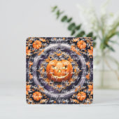 Trendy Halloween Pumpkin Autumn Collectie Kaart (Staand voorkant)