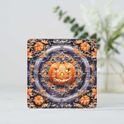 Trendy Halloween Pumpkin Autumn Collectie Kaart (Staand voorkant)