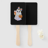 Trendy Halloween Rhinestones Ghost Handwaaier (Voorkant en achterkant)