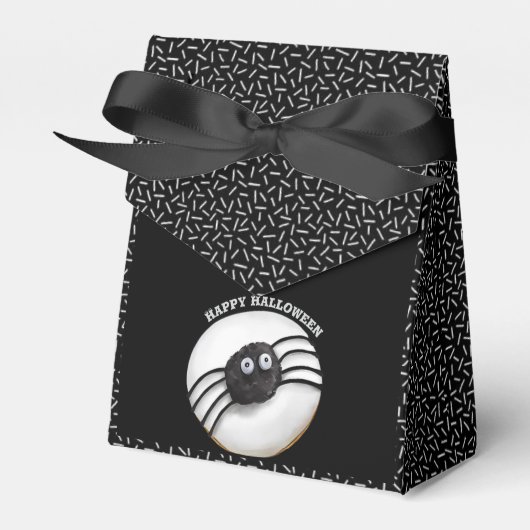 Trendy Halloween Spooky Black Spider Donut Bedankdoosjes (Voorkant Zijde)