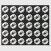 Trendy Halloween Spooky Black Spider Donut Cadeaupapier (Vlak)