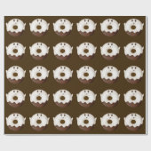 Trendy Halloween Spooky Boo Ghost Donut Cadeaupapier (Vlak)