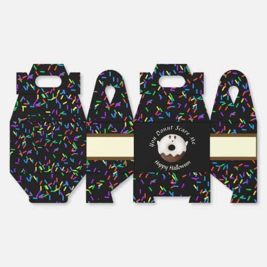 Trendy Halloween Spooky Boo Ghost Donut Party Bedankdoosjes (Ongevouwen)