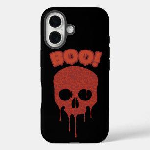 Trendy Halloween Spooky Boo Skull iPhone 16 Hoesje