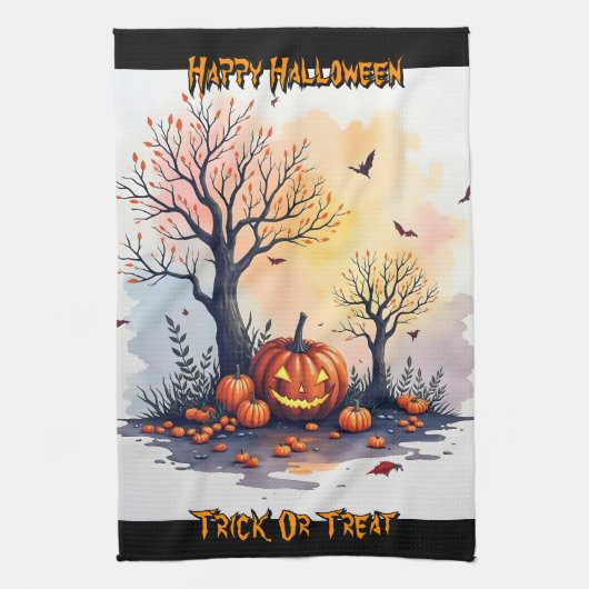 Trendy Halloween Spooky Cute Collection Theedoek (Verticaal)