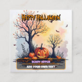 Trendy Halloween Spooky Cute Collection Vierkante Visitekaartje (Voorkant)
