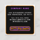 Trendy Halloween Spooky Cute Collection Vierkante Visitekaartje (Achterkant)