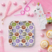 Trendy Halloween Spooky Donuts Party Papieren Bordje (Feest)
