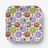 Trendy Halloween Spooky Donuts Party Papieren Bordje (Voorkant)