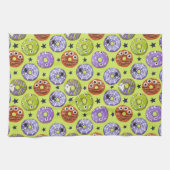 Trendy Halloween Spooky Funky Donuts Theedoek (Horizontaal)