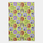 Trendy Halloween Spooky Funky Donuts Theedoek (Verticaal)