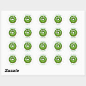 Trendy Halloween Spooky Green Monster Eyes Donut Ronde Sticker (Vel)