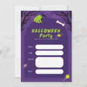 Trendy Halloween Spooky Holiday Party Kaart (Voorkant)