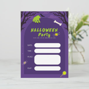 Trendy Halloween Spooky Holiday Party Kaart