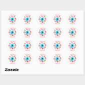 Trendy Halloween Spooky Monster Eye Donut Ronde Sticker (Vel)