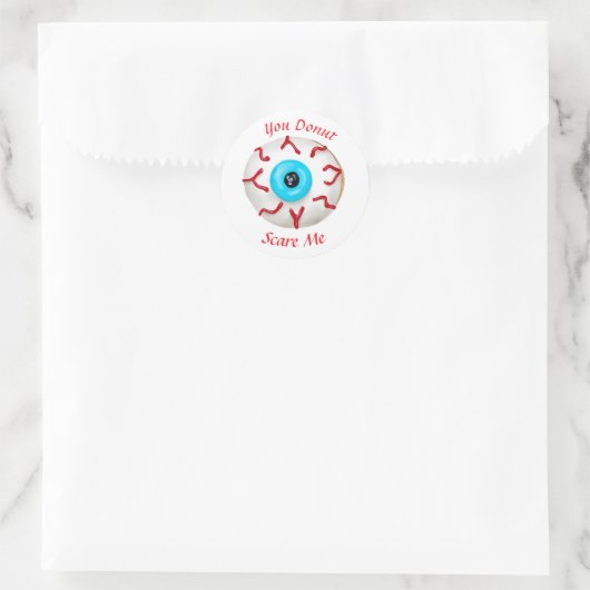 Trendy Halloween Spooky Monster Eye Donut Ronde Sticker (Tas)