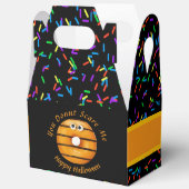 Trendy Halloween Spooky Oranje Monster Eyes Donut Bedankdoosjes (Open)